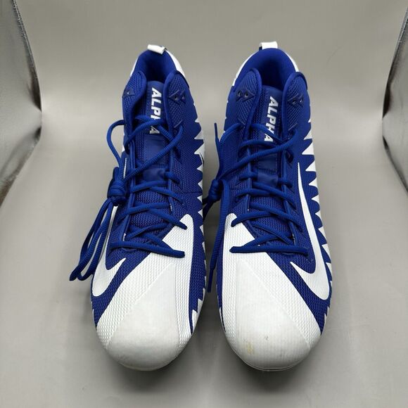 Nike Alpha Menace Pro Mid Football Cleats White Blue 866012-409 Size 15 US - Picture 4 of 10